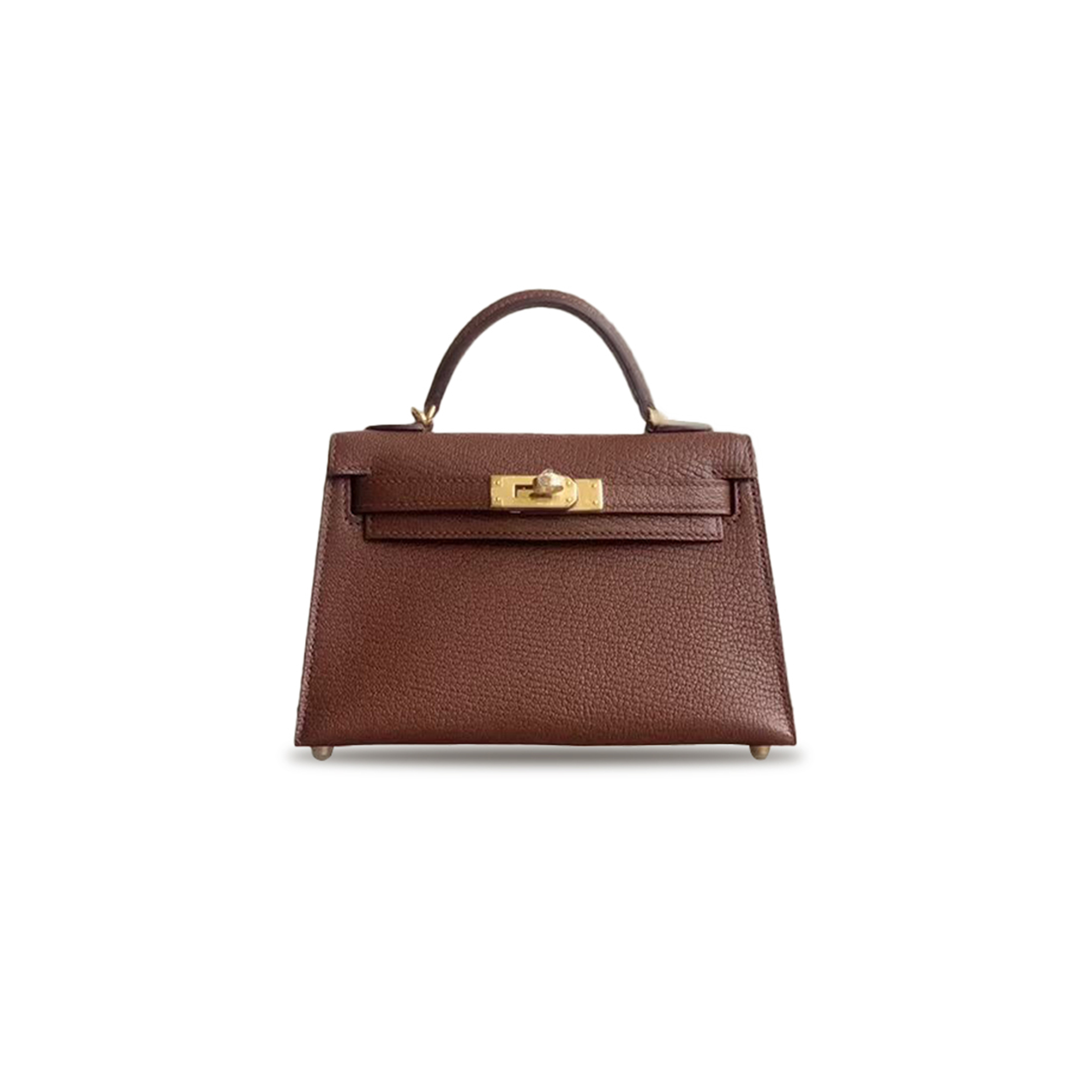 HERMÈS MASTER MINI KELLY II CHEVER GOAT HAVANA (19*12*5.5cm)